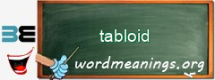 WordMeaning blackboard for tabloid